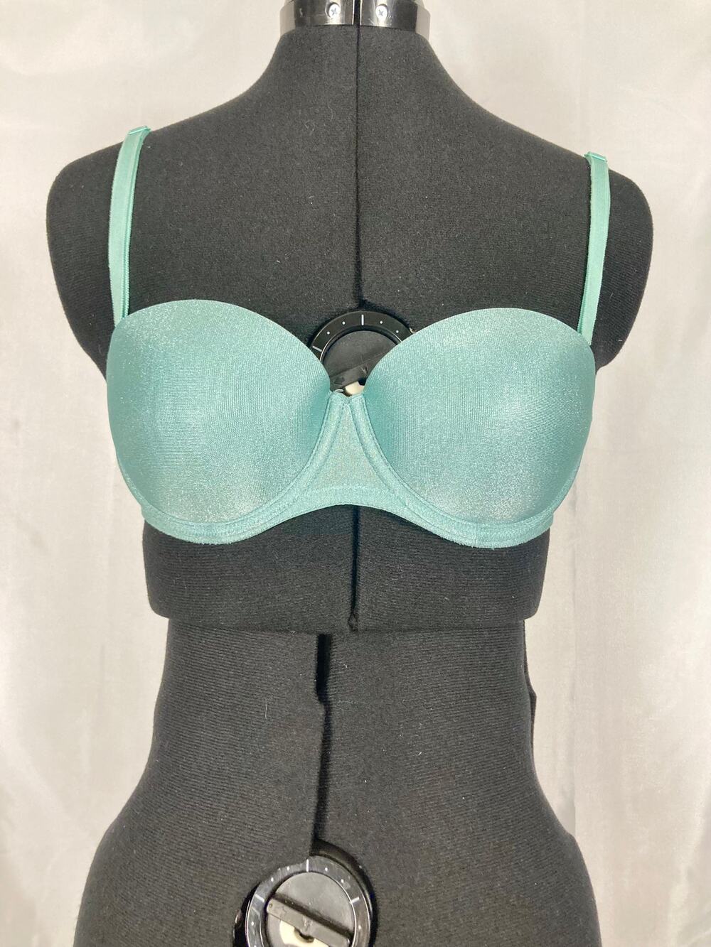 34B PINK Victoria's Secret sparkly Push Up bra green mint teal convertible strap